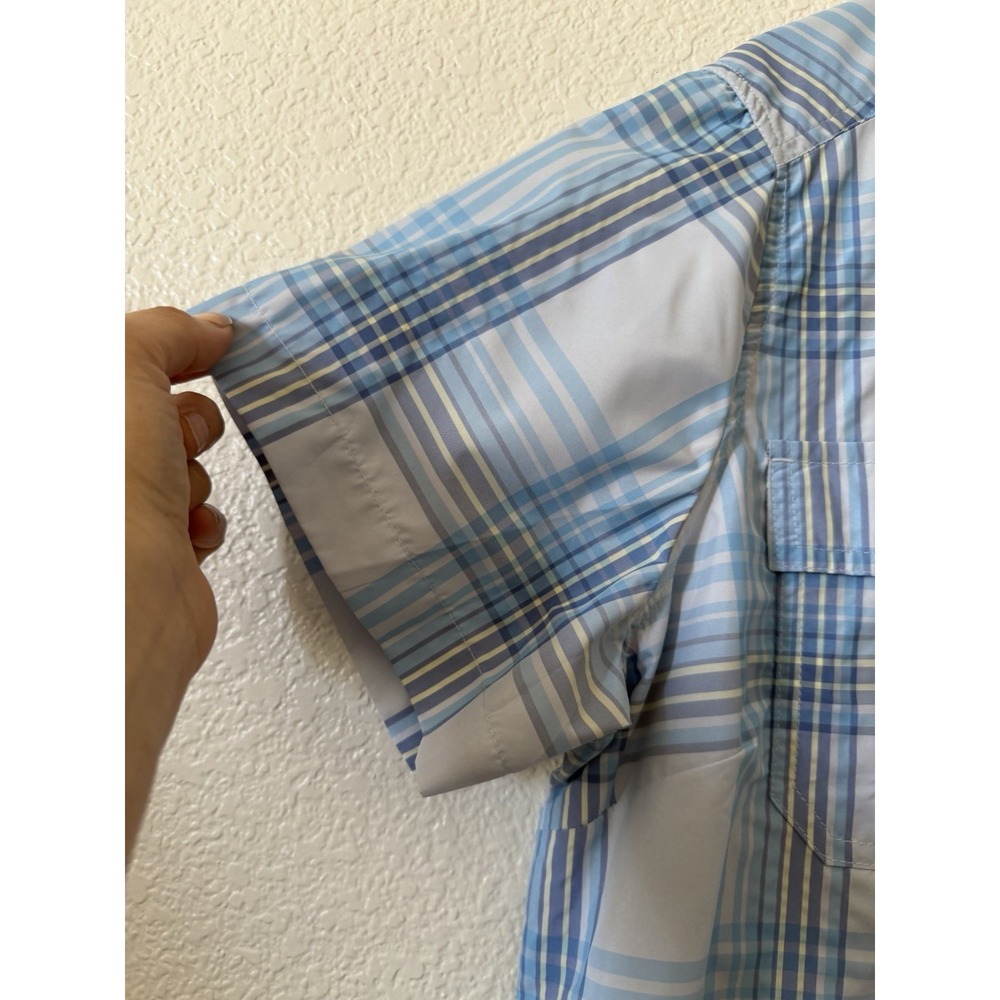 Eddie Bauerโ Women's Shirt XL Plaid Short Sleeve UPF 50 Hiking Outdoor Camping - Picture 6 of 14